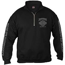 Men's Road Pilot 1/4 Zip Cadet Pullover Sweatshirt, Black