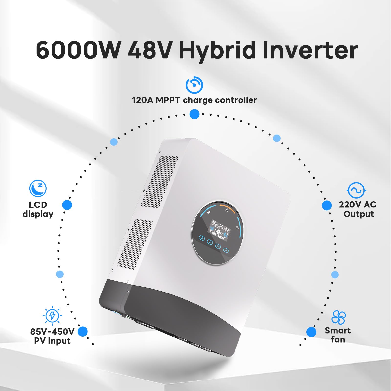 ECO-WORTHY 48V 3900W Solaranlage Komplettset mit LiFePO4,Photovoltaik Komplettanlage für Netzunabhängige: 20 * 195W Solarpanel + 4 * 48V 50Ah LiFePO4 +48V 6000W Hybrid Inverter