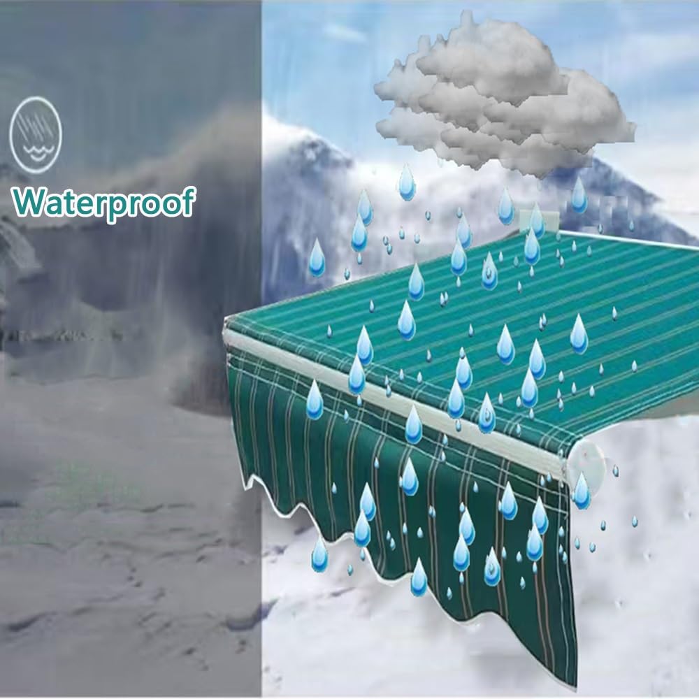 Wysuwana tkanina zastępcza na zewnątrz, osłona przeciwsłoneczna na patio, balkon, taras, 2 m, 2,4 m, 3,7 m, poliester (4 x 2,5 m)