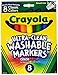 Crayola Broad Point Washable Markers - Pack of 2 (58-7808-2Pack), Blue