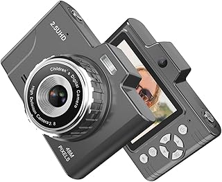 Namolit Câmera portátil para crianças 1080P câmera compacta 48MP 8× suporte para zoom óptico 32GB TF cartão de memória para meninos meninas crianças adultos adolescentes estudantes, preto