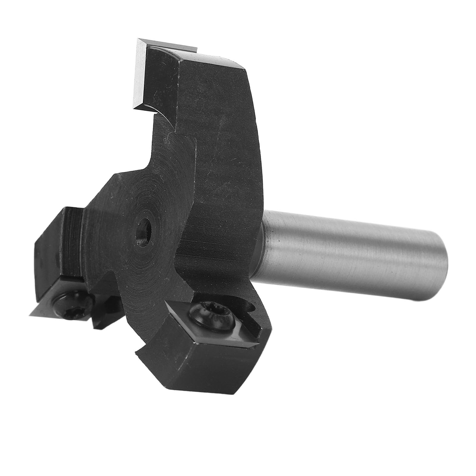 Spacnana Punta per Fresa per Superficie Spoilboard, Acciaio Ad Alto Tenore di Carbonio, Punta per Fresatura per Legno a Forma di T con Gambo da 1/2 Pollice e Diametro di Taglio di 60 Mm per