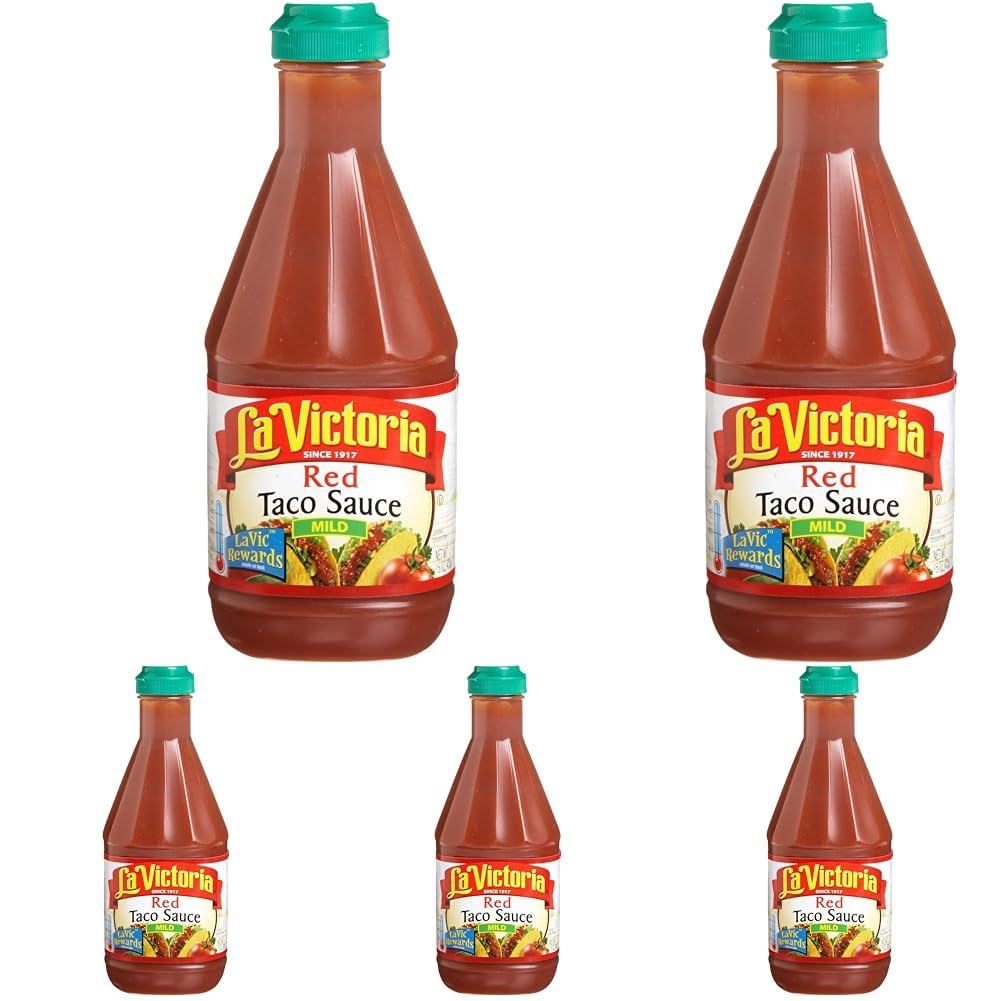 La Victoria Red Taco Sauce, Mild, 15 Ounce (Pack of 5)