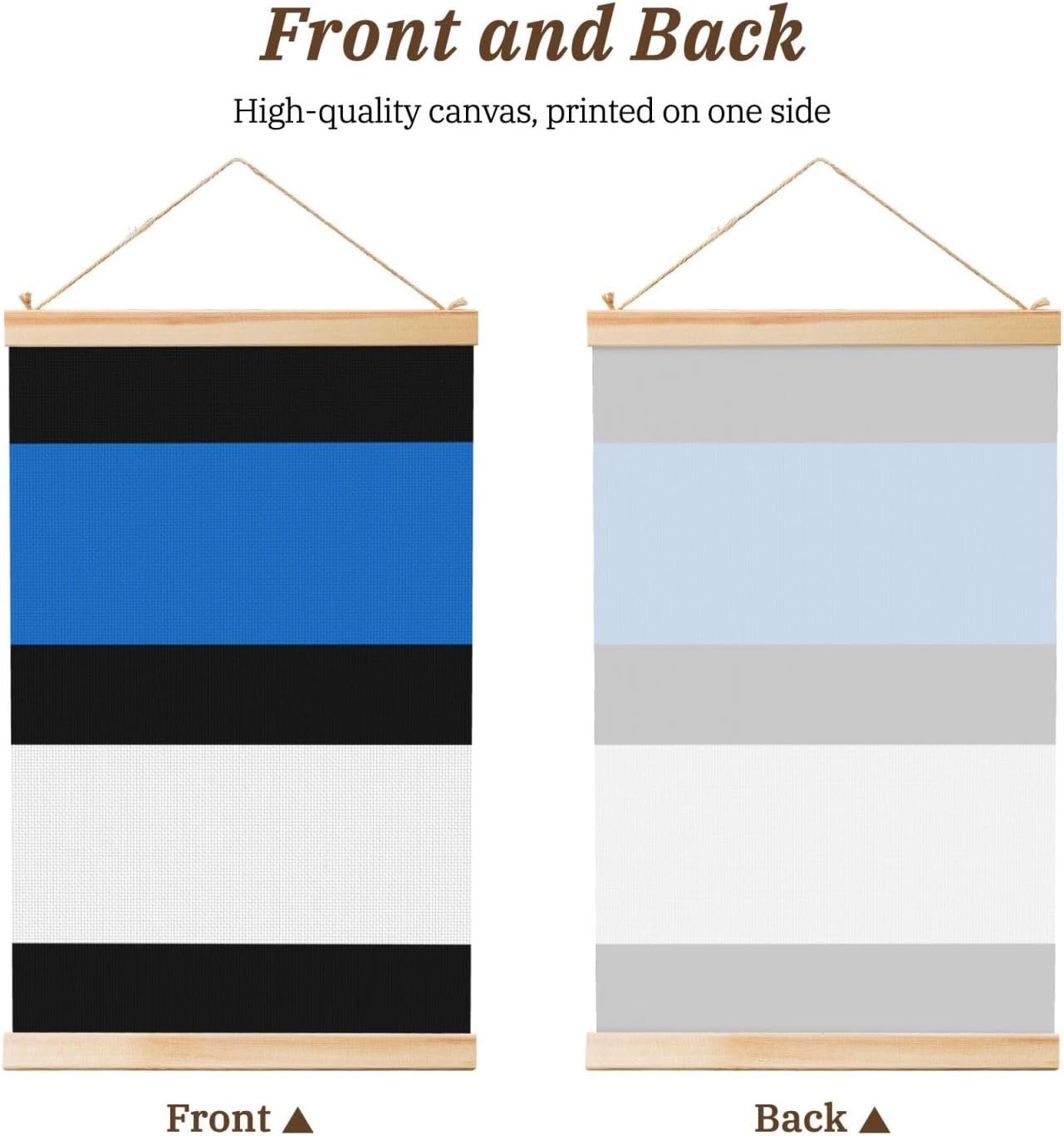 Flag Of Estonia Print Poster Hanger,Hanging Poster, Poster Frame,Wood Poster Hanger, For Wall Hanging