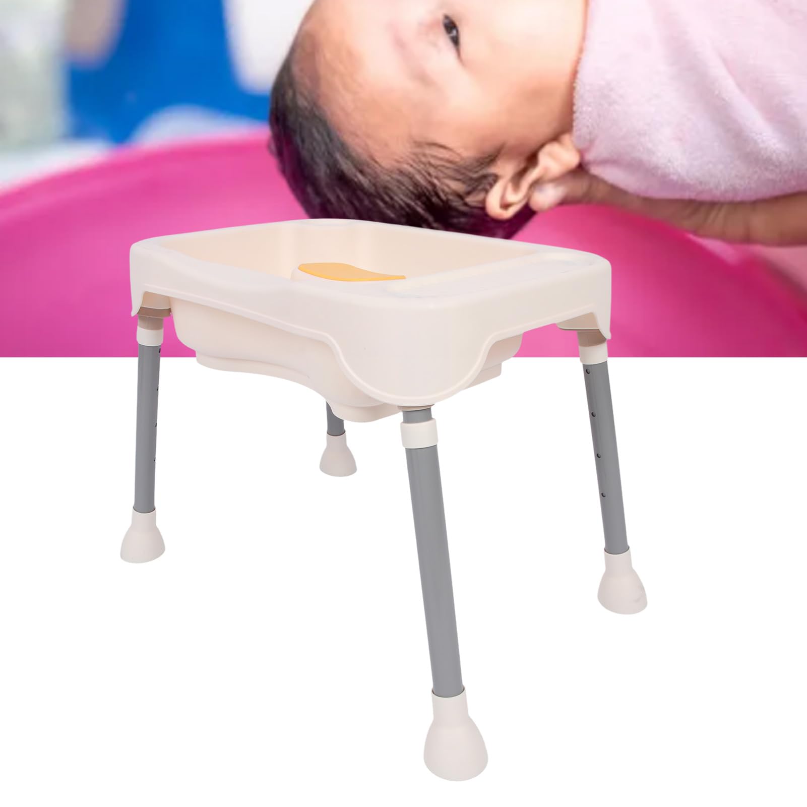 EMUKOEP Lavabo Ajustable para Lavado de Cabello para Pacientes Postrados en Cama, Práctico Cuenco para champú para Uso Doméstico