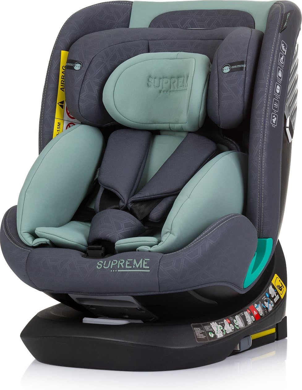 Chipolino i-Size Kindersitz Supreme (40-150 cm) verstellbar 360° drehbar Isofix grün