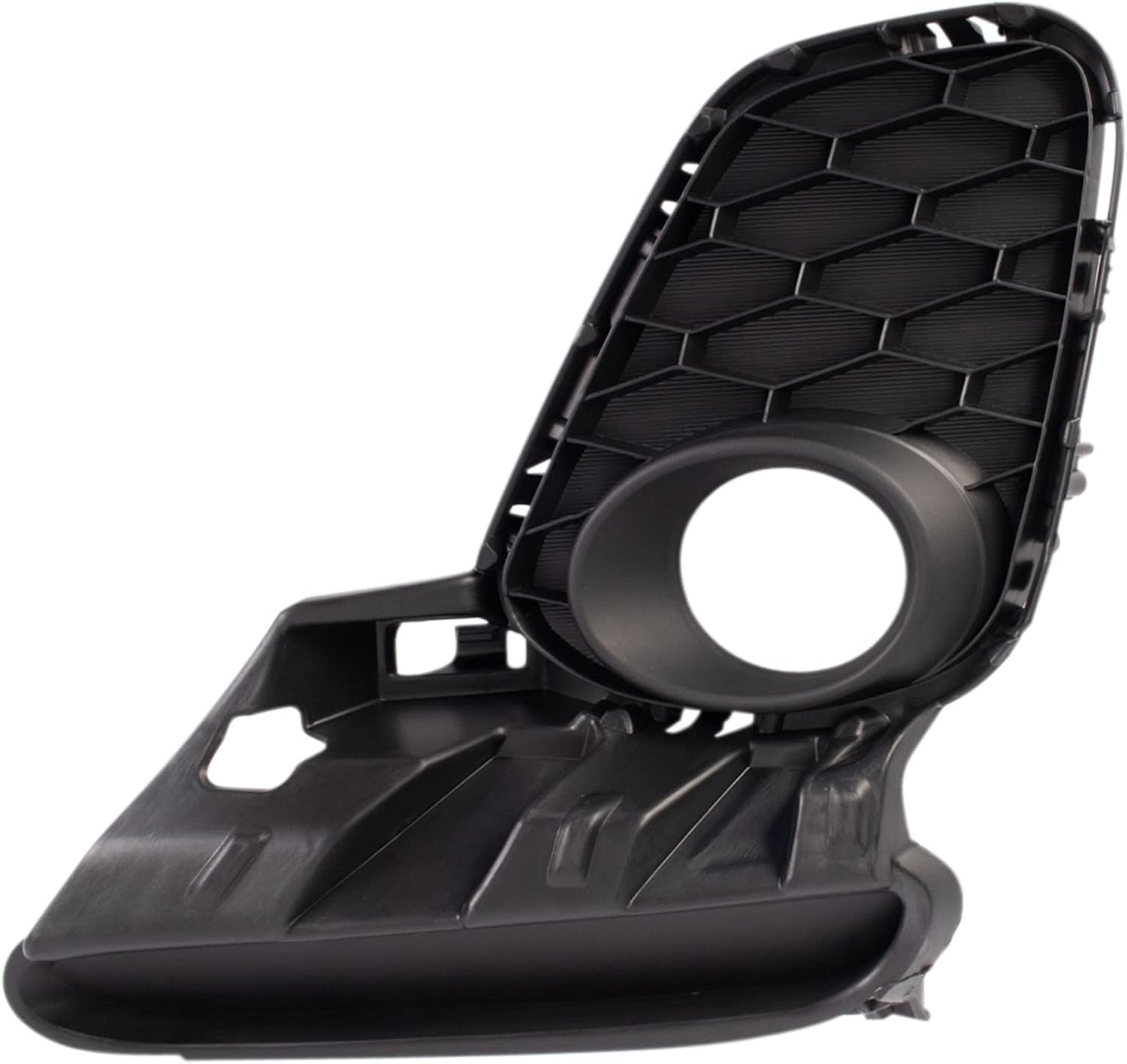 TRQ Front Left Fog Light Bezel Black Drivers Side Compatible with 2012-2013 Mazda 3 MA1038114