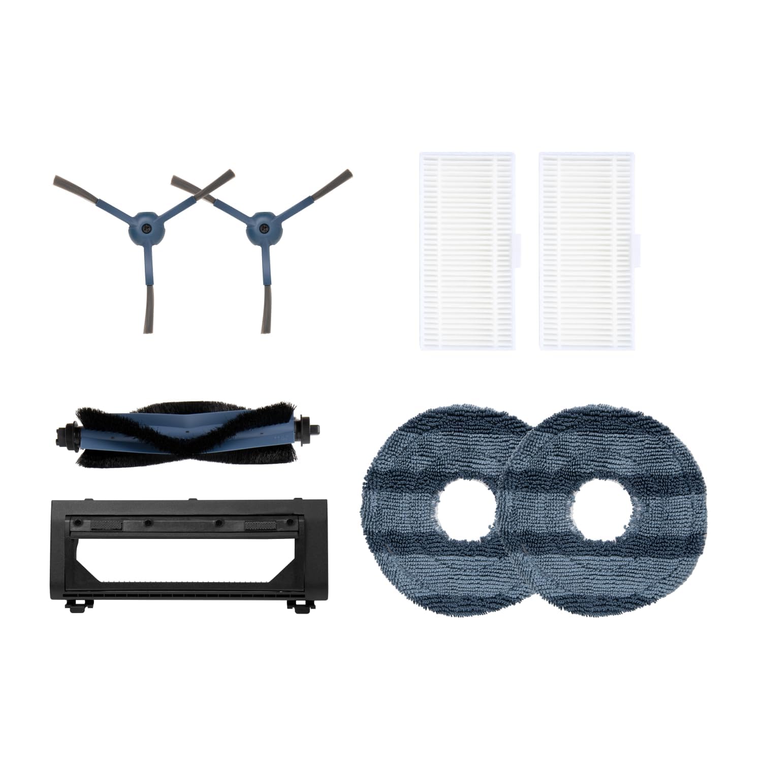 Rebirthcare 19 accessori per Eufy Omni C20, 1 spazzola principale, 4 filtri, 4 spazzole laterali, 4 spugne, 4 sacchetti per la polvere, 1 spazzola per la pulizia, 1 cacciavite, ricambi omni c20