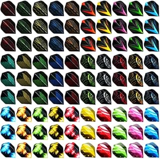 centaur 90Pcs Dart Flights with Flight Protectors, 30 Sets Durable Standard PET Dart Flights for Soft Tip Steel Tip Darts