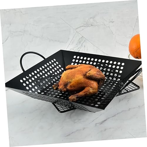 Miniatura 4 de SHERCHPRY Placa de parrilla antiadherente, sartén para exteriores, estufa cuadrada, parrilla para parrilla, accesorios para parrilla, sartén para