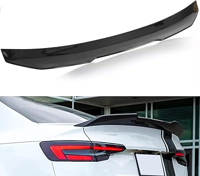 Rear Trunk Spoiler Wing for 2017-2024 Audi A4 S4 B9 B9.5, Glossy Black