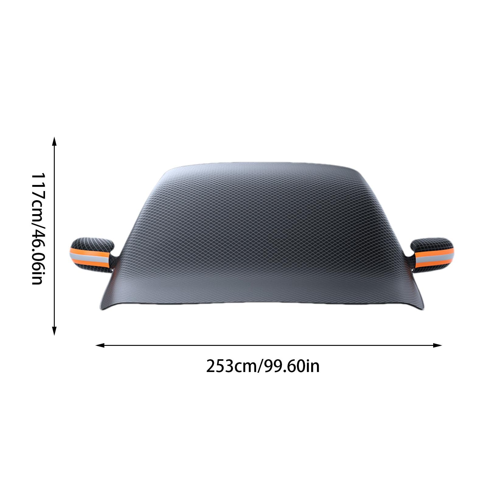 Auto Windschutzscheibe Abdeckung, Magnetische Wasserdicht Oxford Cloth Schneedecke, Mit Anti Diebstahl Ear Sonnenschutz, Außen Allwetter Frost  Schutz Schutz ( Color : Black , Size : 210*125CM