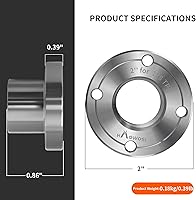 Vista 2 de Placa frontal de torno de madera de acero de 2 pulgadas, placa frontal para torno de madera, placa frontal de torno apta para husillo de 1 pulgada x