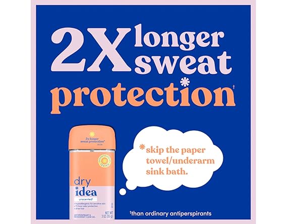 Dial Dry Idea Anti-Perspirant and Deodorant, Unscented, Hypo-Allergenic, 3 oz, Clear