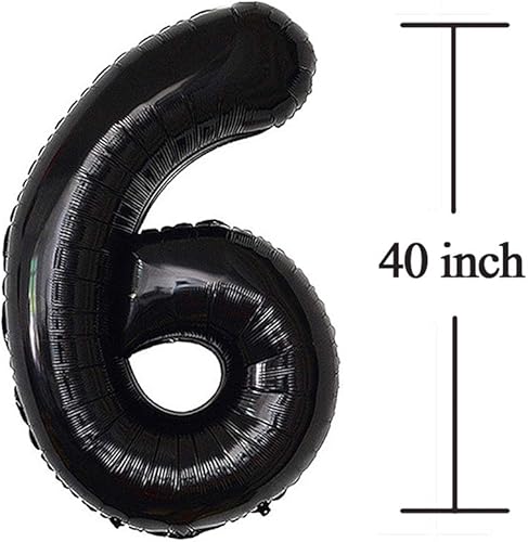 Miniatura 3 de Globos negros con forma del número 16, gigantes, grandes, 16 o 61, globos de aluminio de Mylar de helio, globos negros, para cumpleaños, fiestas,