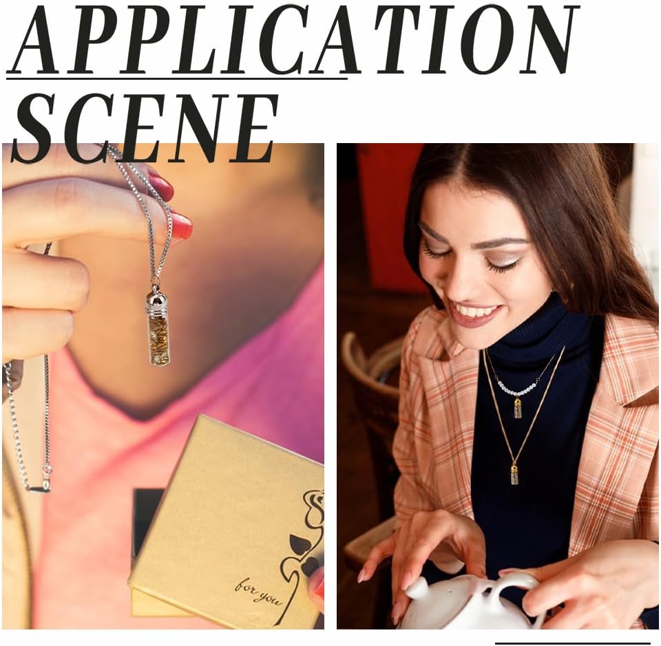 PH PandaHall Glass Vial Pendants, Screwable Hanging Pendant Wish Bottles Glass Bottle Charm for DIY Earrings Pendants Craft - Image 3