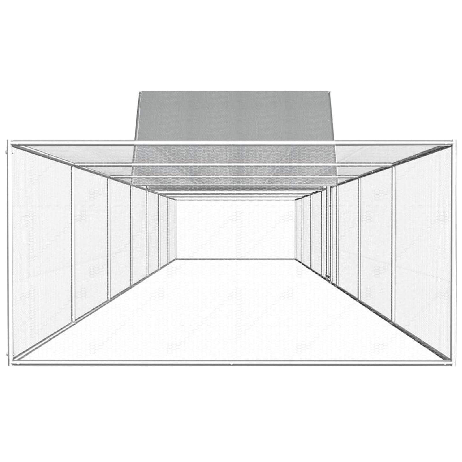 Kurnik 14 x 2 x 2 m stal ocynkowana, obudowa kurnika, kratka zewnętrzna, klatki i kurniki