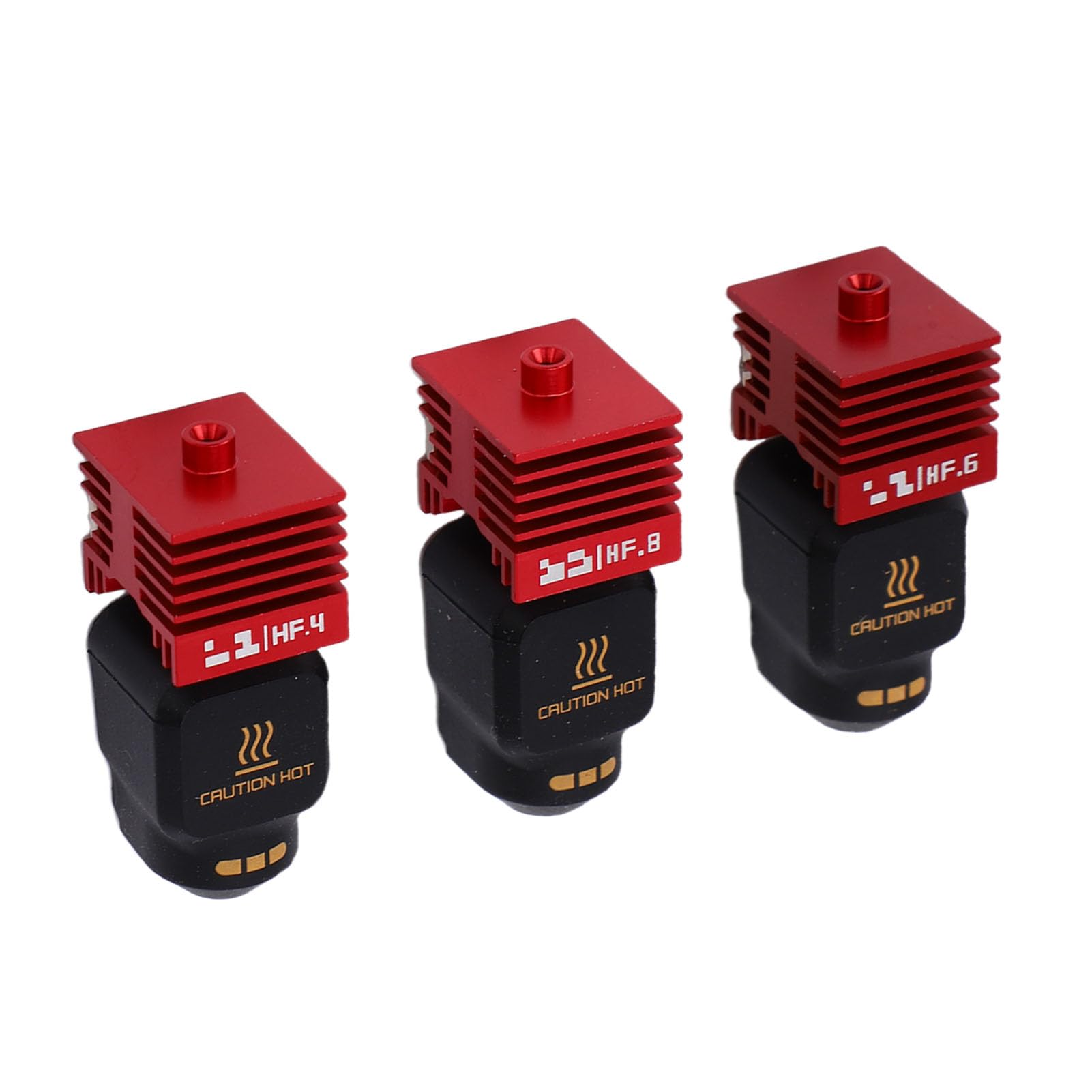 Topiky Kit de Hotend de Alto Flujo para Impresora 3D Lab, Repuesto, 3 | 0.4mm 0.6mm 0.8mm Nozzle Set, Hardened Steel with Nano Coating, for X2D P2S H2D H2S H2C Left A1 A1 Mini