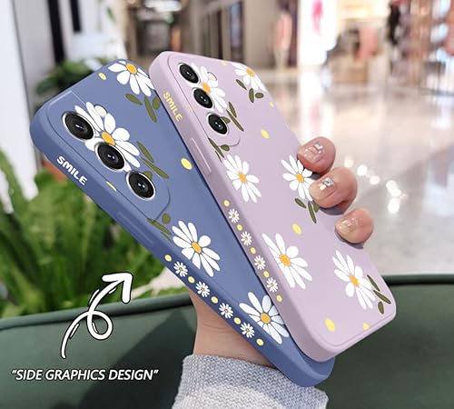 Miniatura 3 de Sunswim Funda compatible con Galaxy S22 Ultra, diseño de margaritas, protección de lente de cámara, a prueba de golpes, funda protectora de silicona