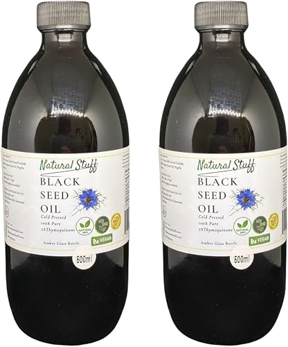 Natural Stuff Black Seed Oil, 100% Natural, Cold-Pressed, 500ml (2 Pack)
