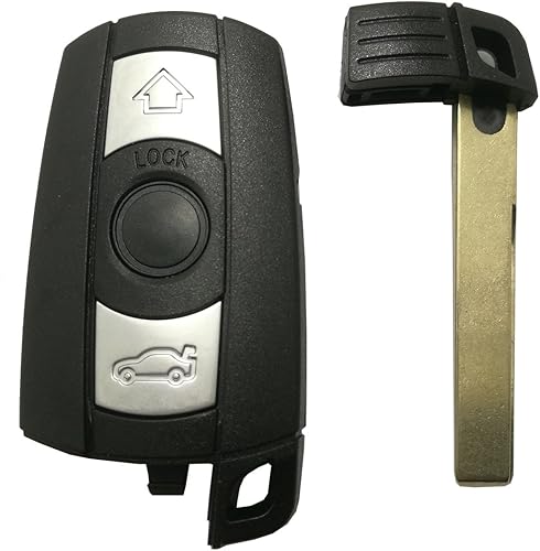 Miniatura 5 de Funda de repuesto para llavero BMW Serie 3, 5 Series, X5, X6, Z4 sin llave remota de entrada remota con hoja sin cortar en blanco