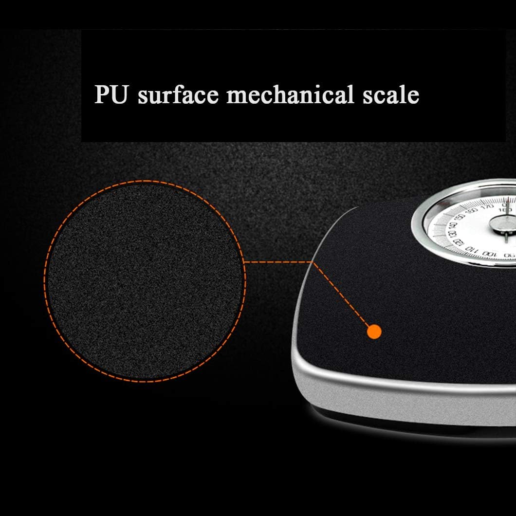 Mechanical Bathroom Scales,Personal Body Scales Retro,Easy to Read Analogue Dial,No Buttons Or Batteries,180Kg/396Lb ，White