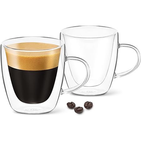 TAZZA IN VETRO con petali rosa 350 Ml Doppia parete colazione relax the EUR 15,00 - IT