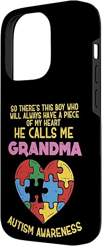 Miniatura 2 de Funda para iPhone 14 Pro Grandma Autismo Concientización Austistic Boy Piece My Heart