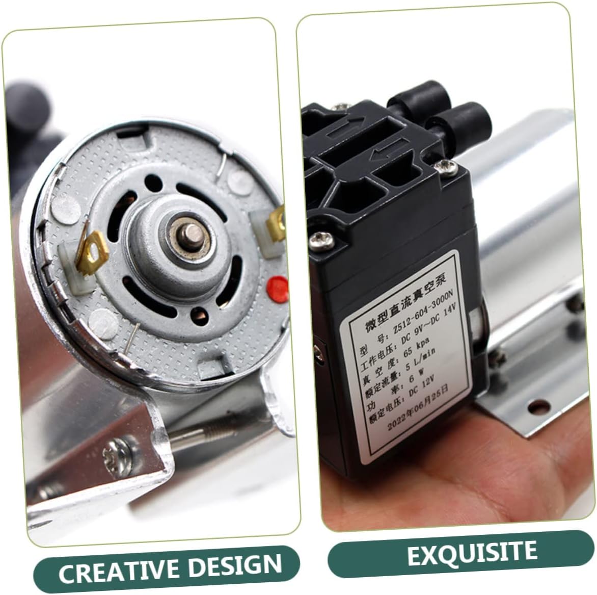 12v Electric Vacuum Pump Mini Inflatable Air Pump for Home Use Low Noise Lightweight Design for Air Sampling and Chemical Industry Applications