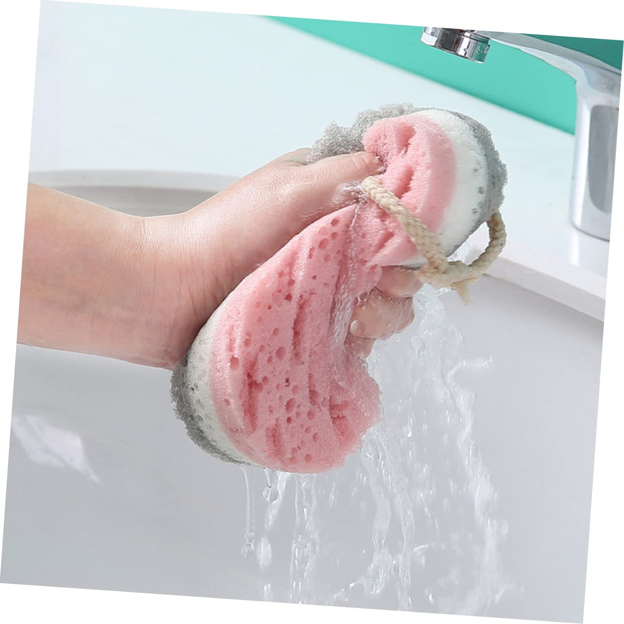 Beavorty 16 Piezas esponja depurador depuradores de baño para hombres esponja de baño dry soon corporal de espalda de espesar