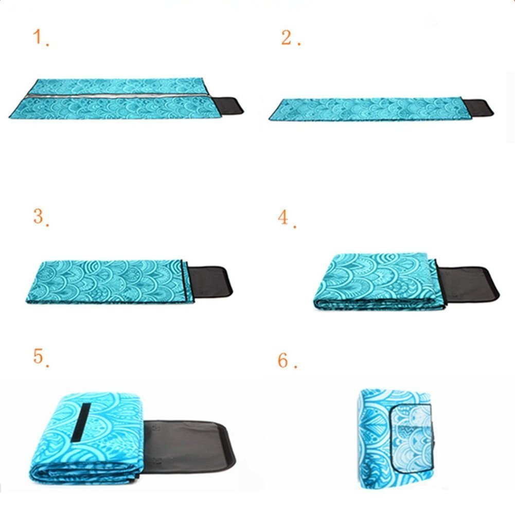 200 x 200cm XXL Picknickdecke Fleece Wasserdicht Campingdecke Stranddecke Wärmeisoliert mit Tragegriff für Picknicks, Camping - Blau