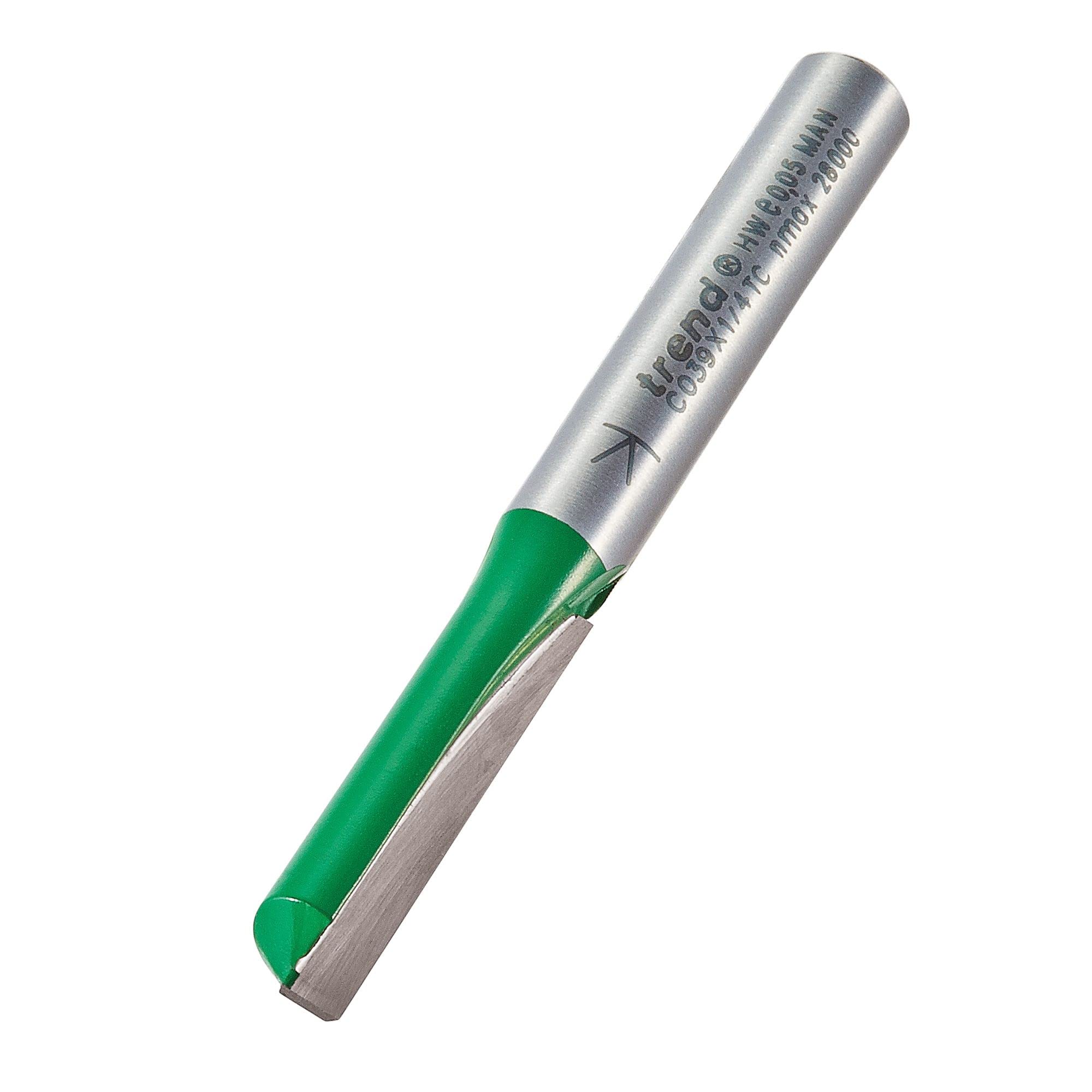 Trend CRAFTPRO Single Flute Router Cutter 6.3mm 25.4mm 1/4"