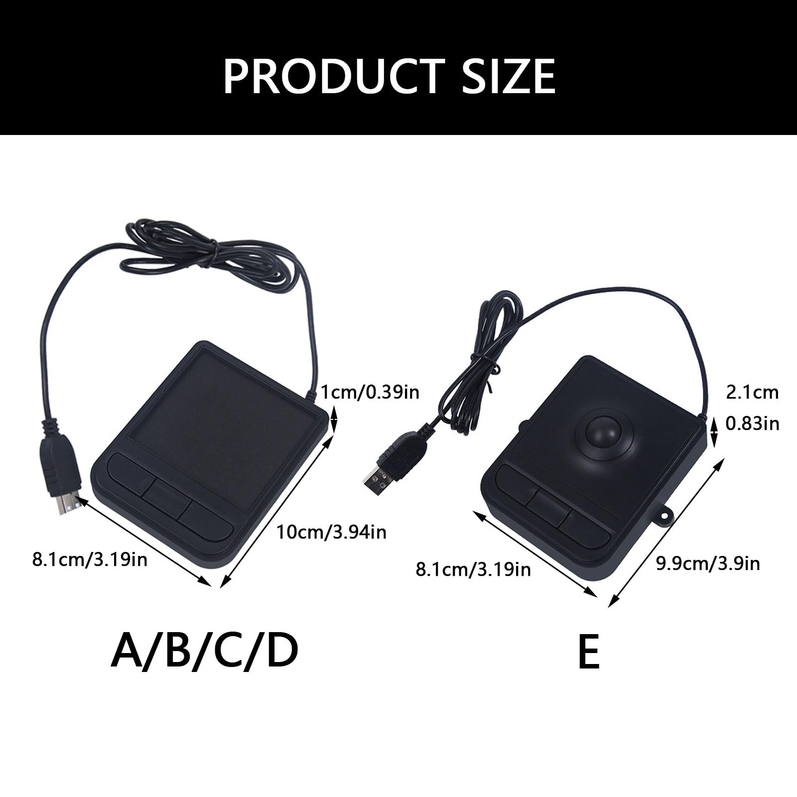 Embedde - Touchpad USB a tre pulsanti con capacità di tocco per sistemi di automazione industriale durabilità cavo USB trackball industriale