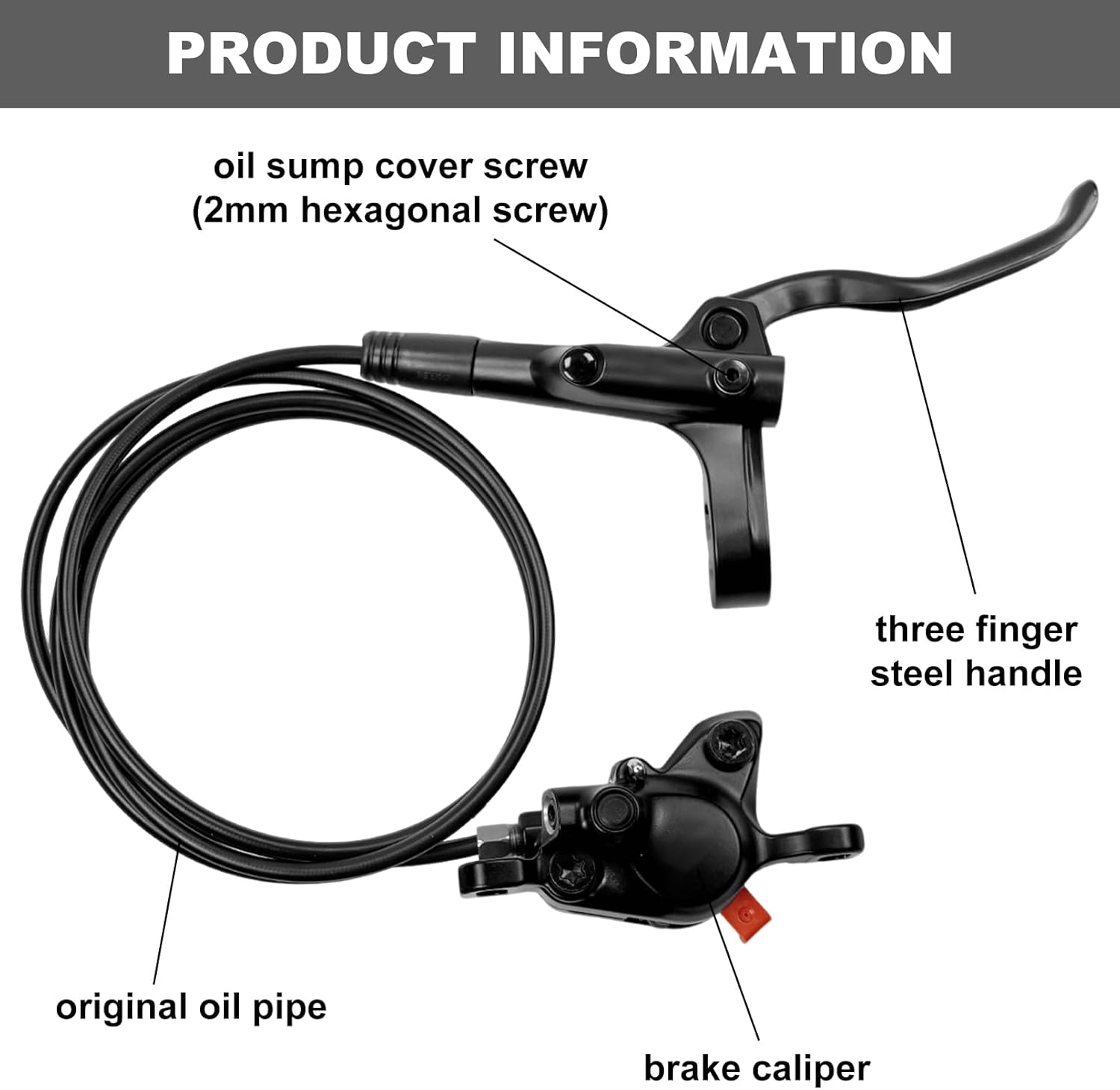 MT200 Hydraulic Disc Brake Set Front 800mm and Rear 1450mm BR-BL-MT200 MTB Hydraulic Disc Brake Set Front and Rear