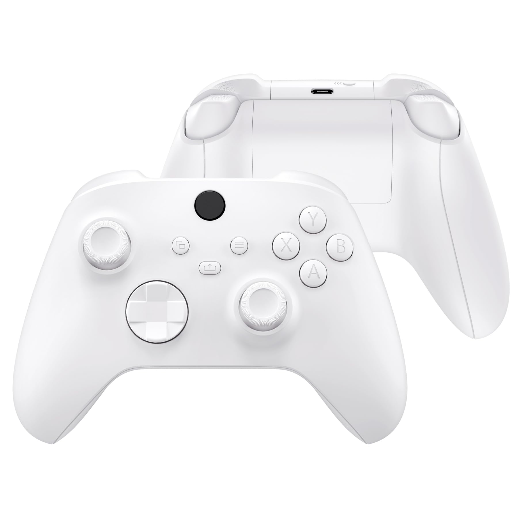 eXtremeRate Coque de Remplacement avec Bouton Complet pour Xbox Series X/S, Coque Avant Arrière avec Bouton Customisé pour Xbox Series X/S Manette, Blanc
