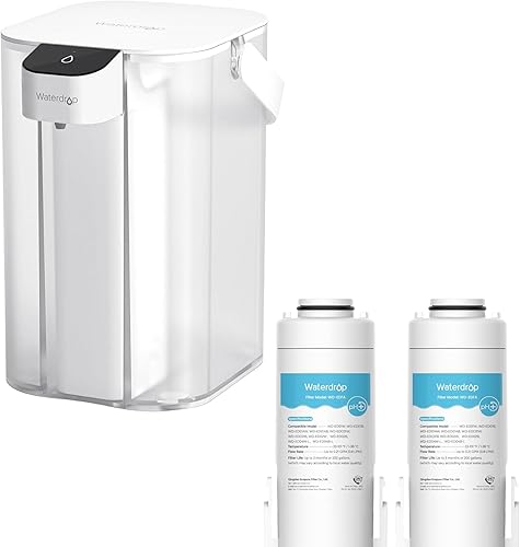 Waterdrop Jarra de filtro de agua eléctrica alcalina, dispensador, 200 galones, 5 veces de larga duración (1 filtro incluido) y filtros alcalinos disponible en Yaxa Colombia