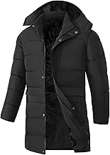 Men’s Waterproof Winter Ski Jacket with Hood Thermal Fleece Lined Coat Windproof Snowboarding Puffer Multi Pockets