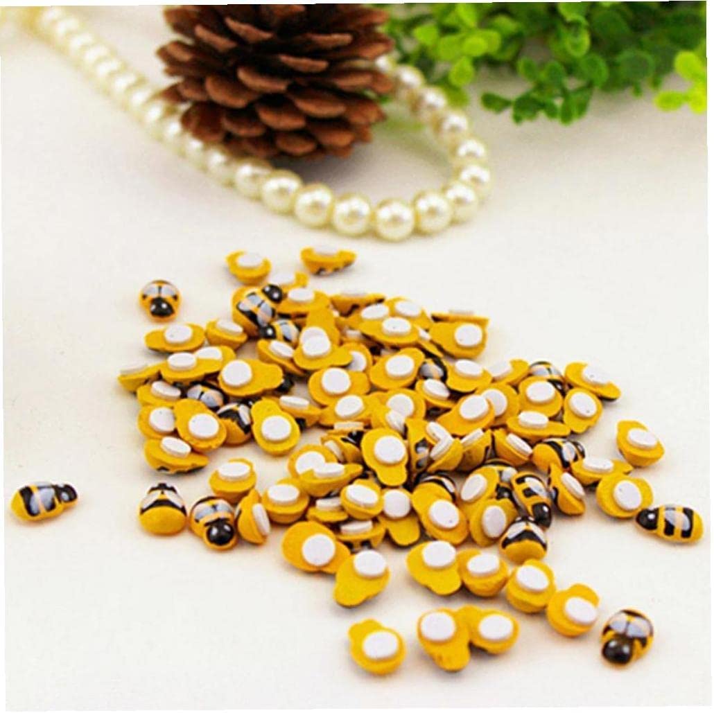 200 Mini Decorazioni In Legno A Forma Di Ape - Autoadesive, 9x12 Mm, Per Scrapbooking E Feste Tema Api