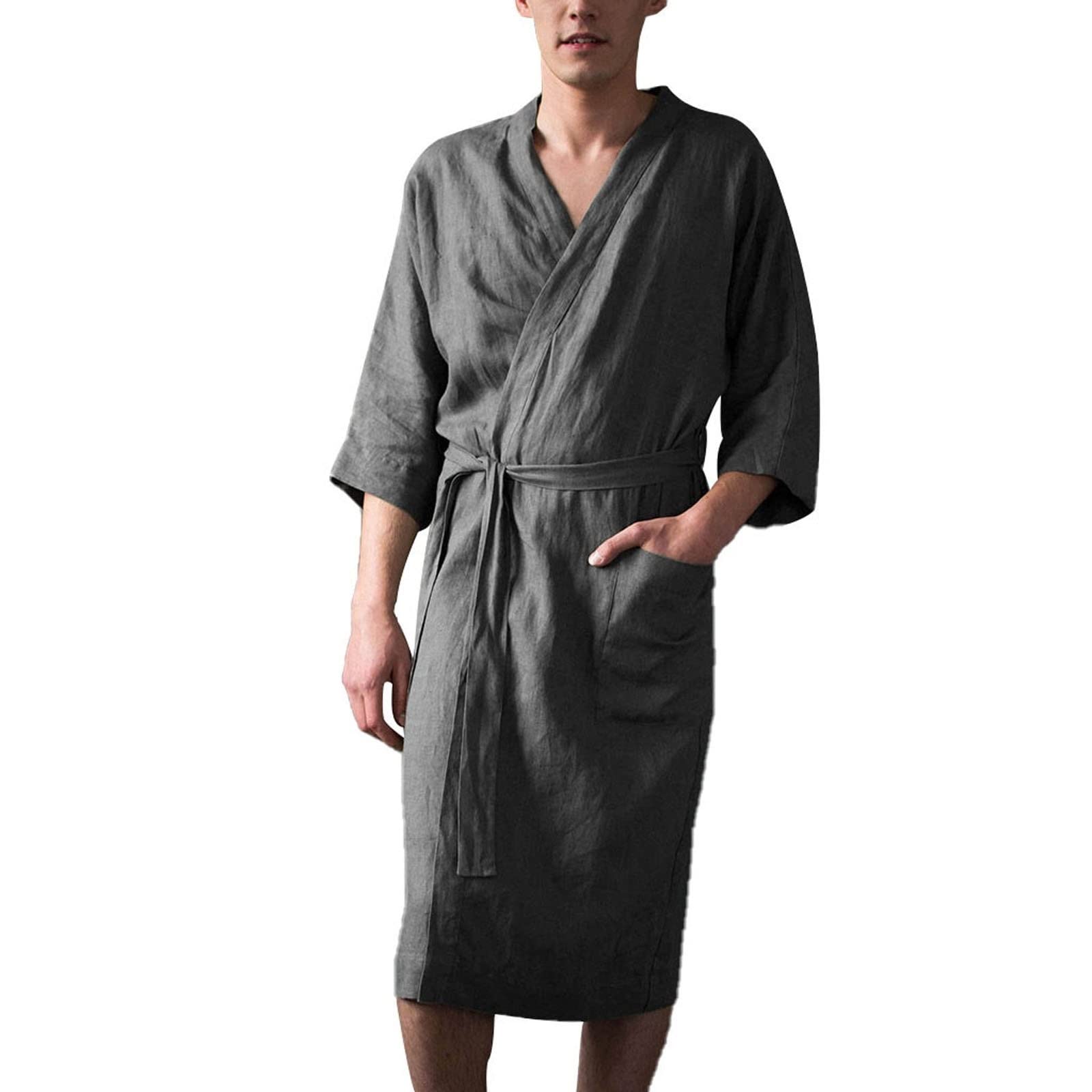 Coton peignoir leger col en v pour éviter la chaleur excessive après le bain en taille 3X