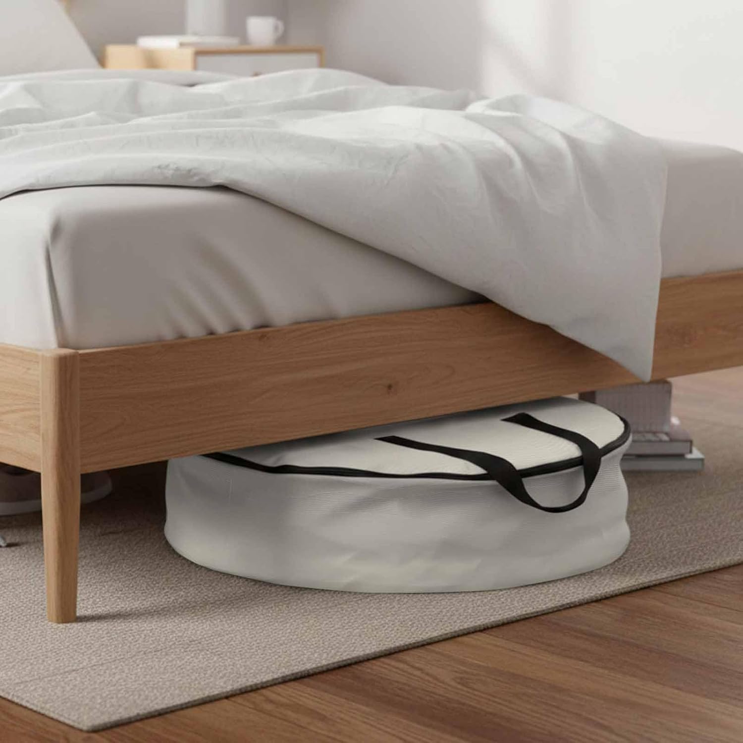 Abstract Gradient Round Storage Bag 36 Inch, Line Art Clothes Storage Container with Handles Heavy Duty Organizer for Comforter, Bedding & Holiday Wreaths