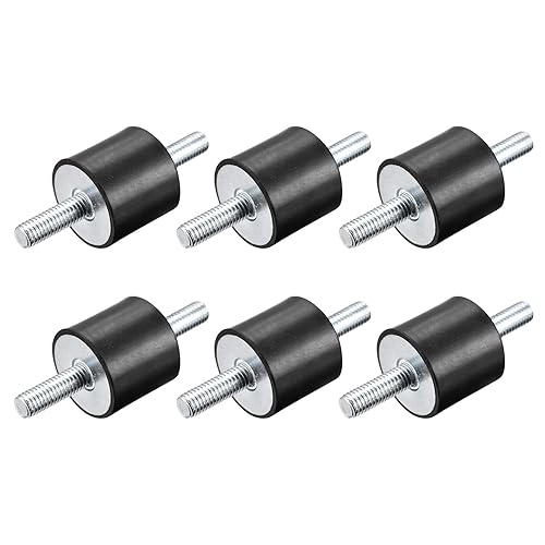 Vista 18 de uxcell Soportes de goma M8x23mm, 6pcs Anti Vibración Aislador Studs Amortiguador Macho para Compresores de Aire, Motor de Garaje, Motores Diesel