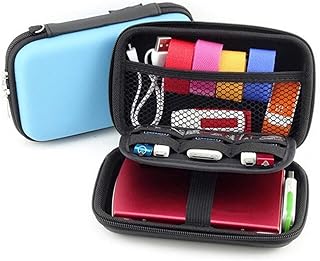 ガジェット ケース モバイル 収納 ポーチ 2層式 カチオン防水収納袋 トラベルポーチ 充電器ポーチ モバイルバッテリー ケーブル マウス などのPC スマホ アクセサリをまとめて収納 撥水 防水 コンパクト ハンドル付き 出張 旅行 軽量 1...