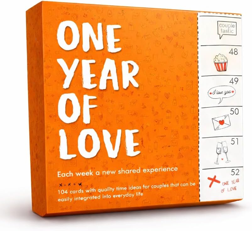 Couple Game for weekly Quality Time - Perfect Couple Gift - Wife Birthday Gift Idea - Birthday Gift for Boyfriend Gift for Girlfriend Gift for Couple - I Love You Gift for Him - Games for Couples