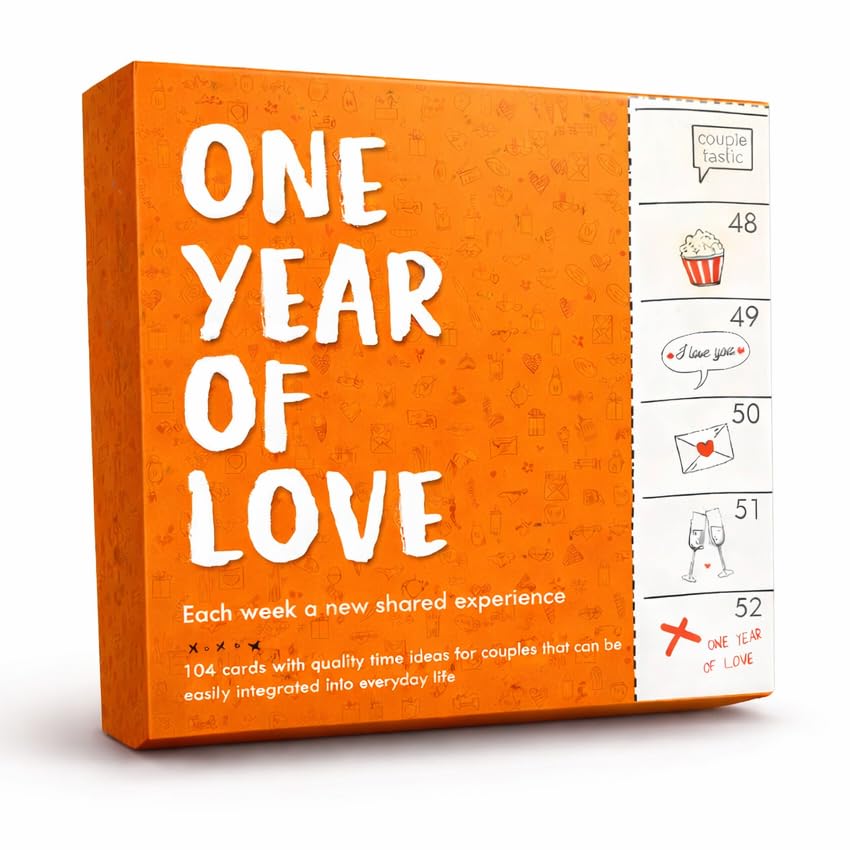 Sponsored Ad – for Couples – One Year of Love Box with 52 Cards: Romantic Date Ideas, Conversation Questions & Massage Techniques to Reconnect and Keep Your Love Strong