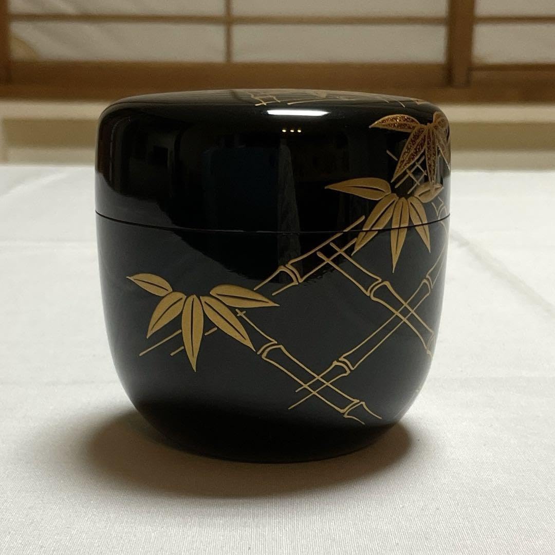 Amazon.co.jp: 西條一斎 大棗 金蒔絵 竹 薄茶器 茶道具 お茶 : ホーム