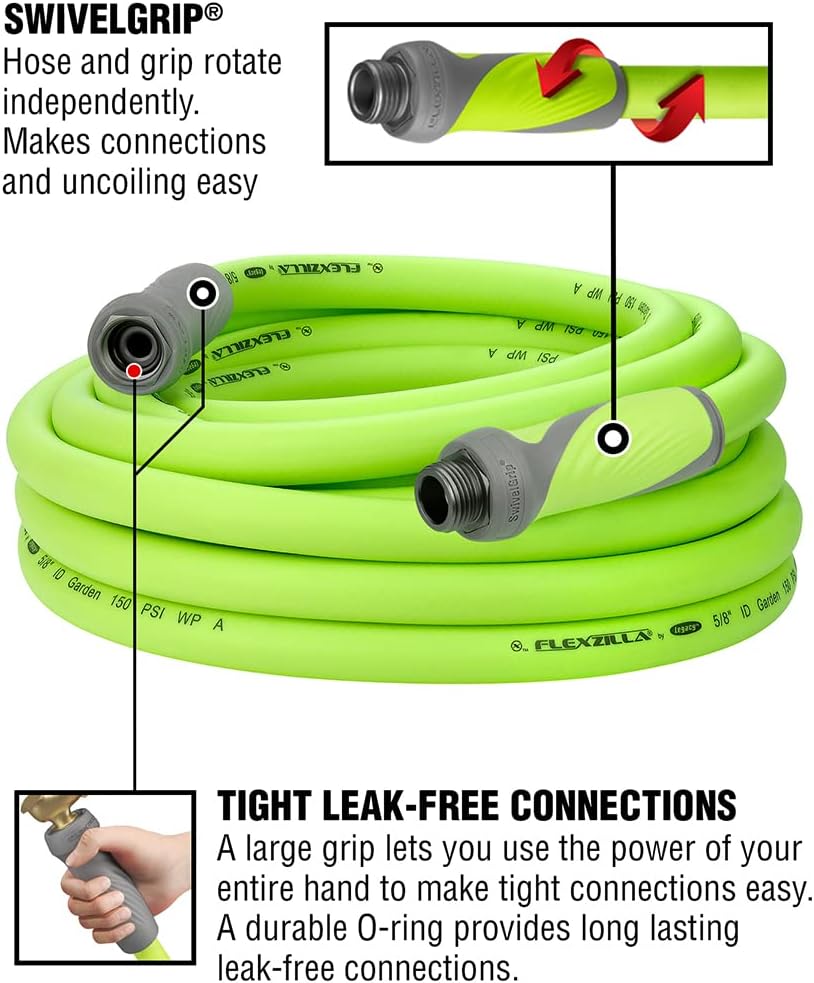 Flexzilla Garden Hoses with SwivelGrip - 25 ft. and 50 ft.