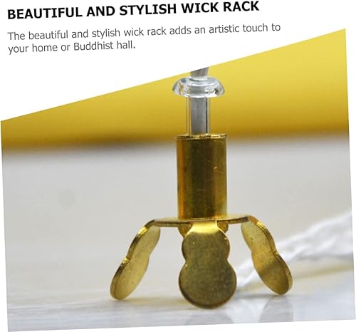 Miniatura 9 de Cabilock Soporte de mecha de tres patas, soporte de mecha de cobre para lámpara de aceite, soporte de mecha de latón, mechas para hacer velas,