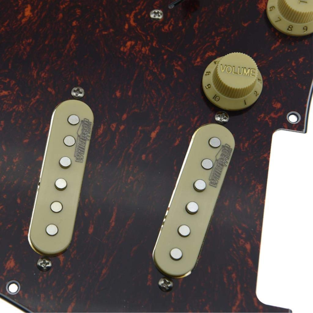 Dopro Loaded Guitar Pickguard with Wilkinson Pickups Prewired ST Pickguard for USA/Mexico FD Strat Stratocaster Red Tortoise