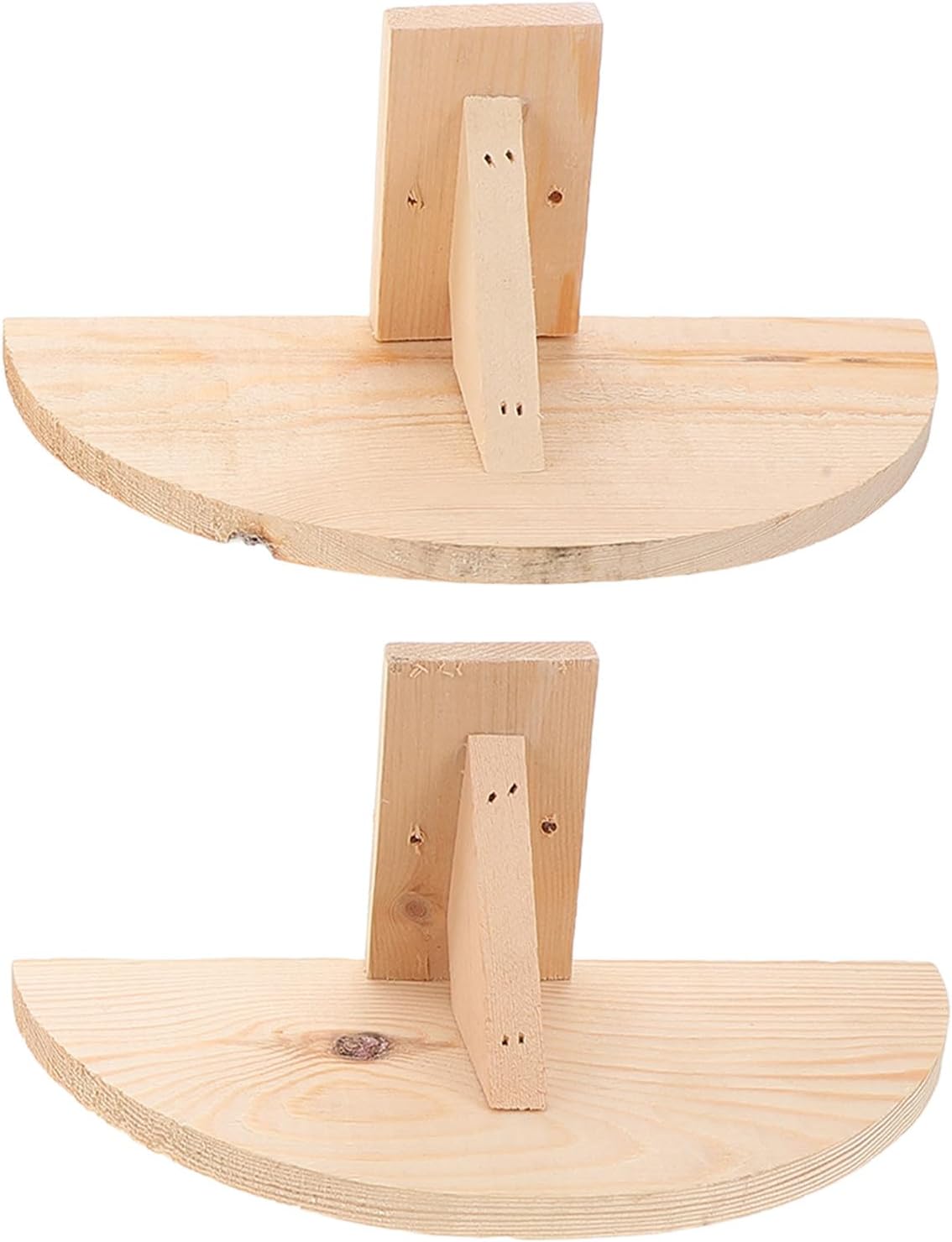 2pcs Wooden Bird Perch Stand Platform for Cage, Natural Pine Wood Rest Rack T-bar Design, Suitable for Pigeons, Parrots, Small Pets and Birdcage Accessories