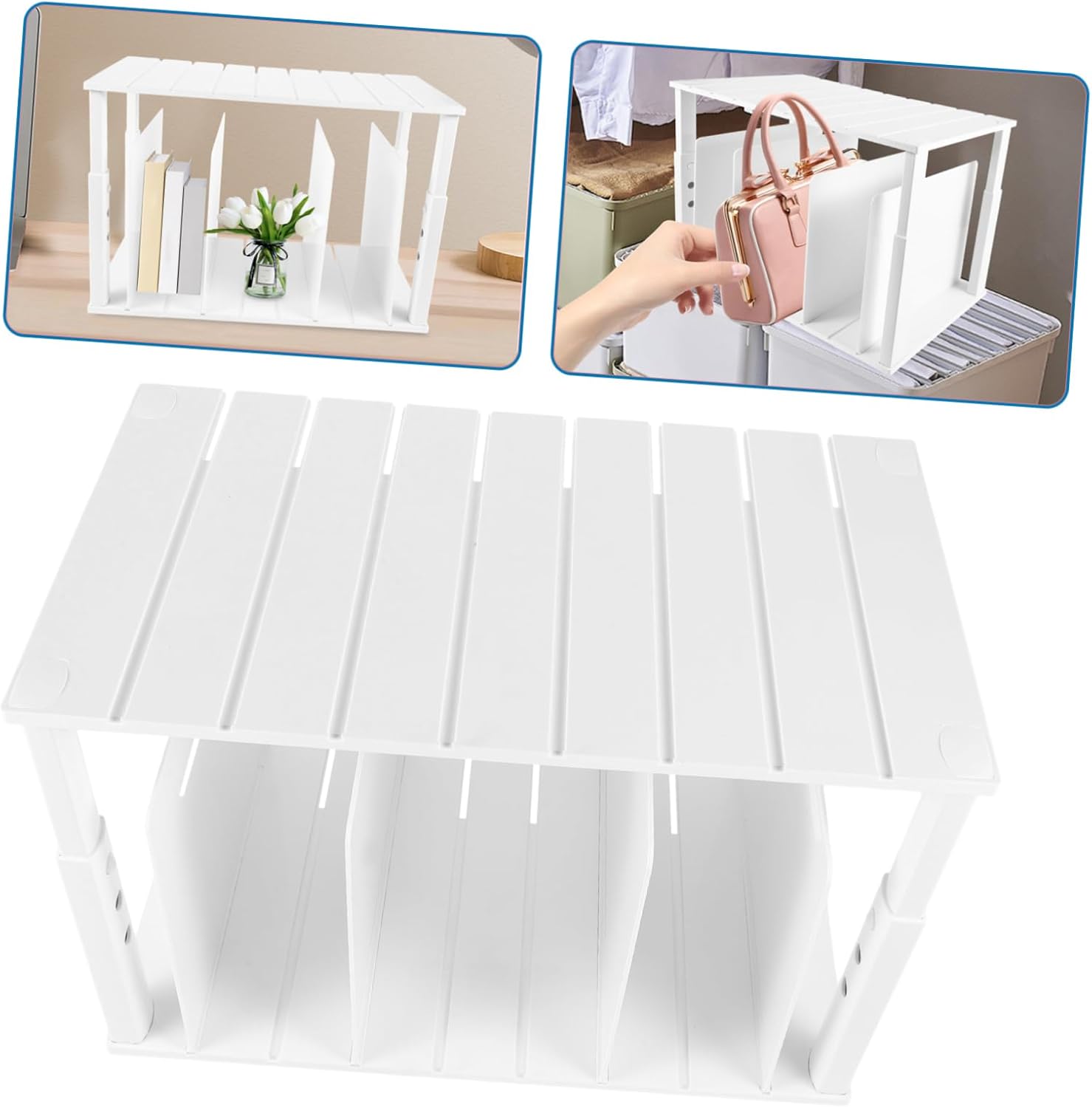 Closet Organizers Storage Bag Organizer Shelf Purse Bookshelf Bookend Holder Book Storage Rack for Bags Handbags